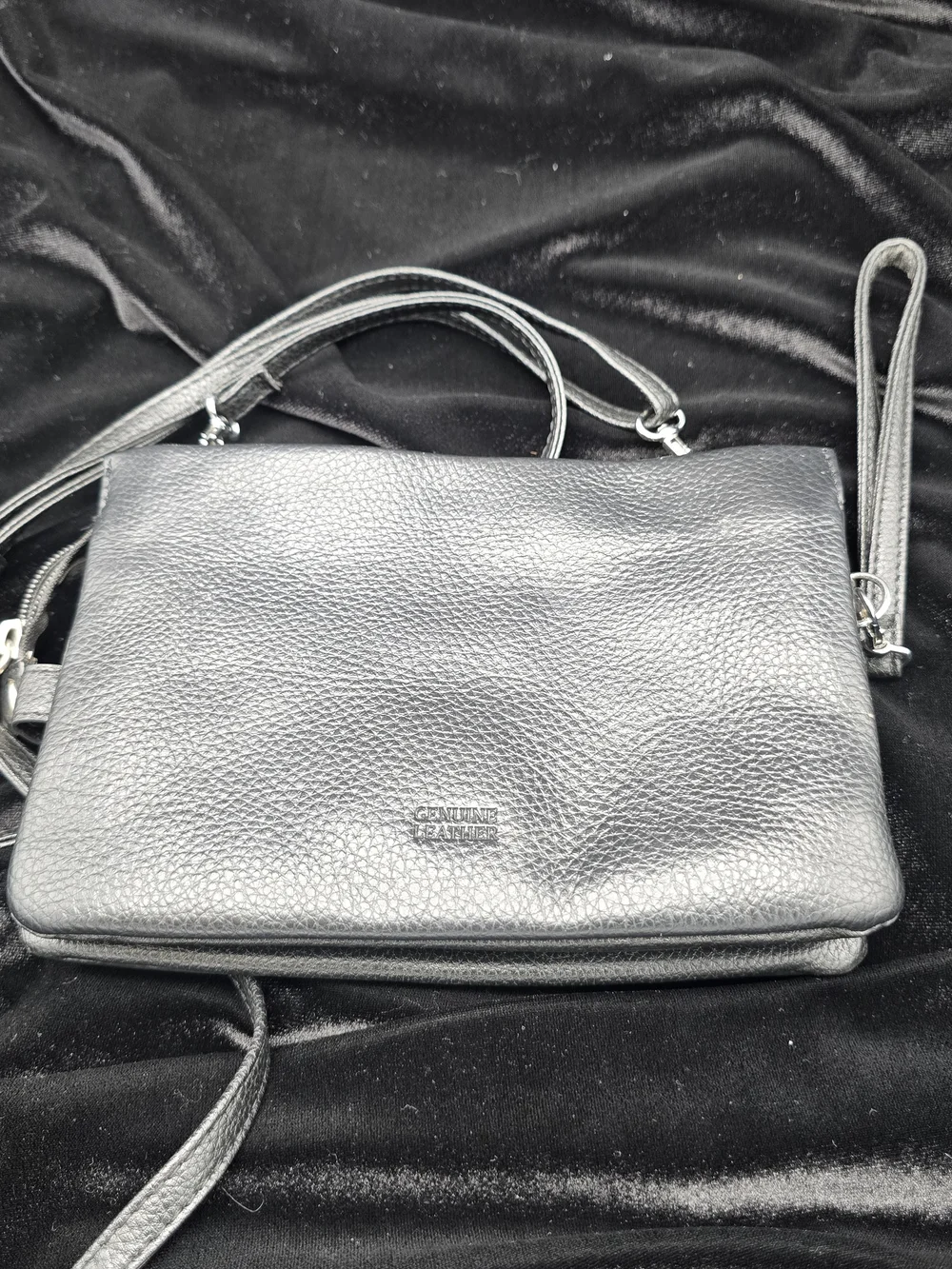 Giani Bernini's versatile crossbody Black Leather Crossbody Bag